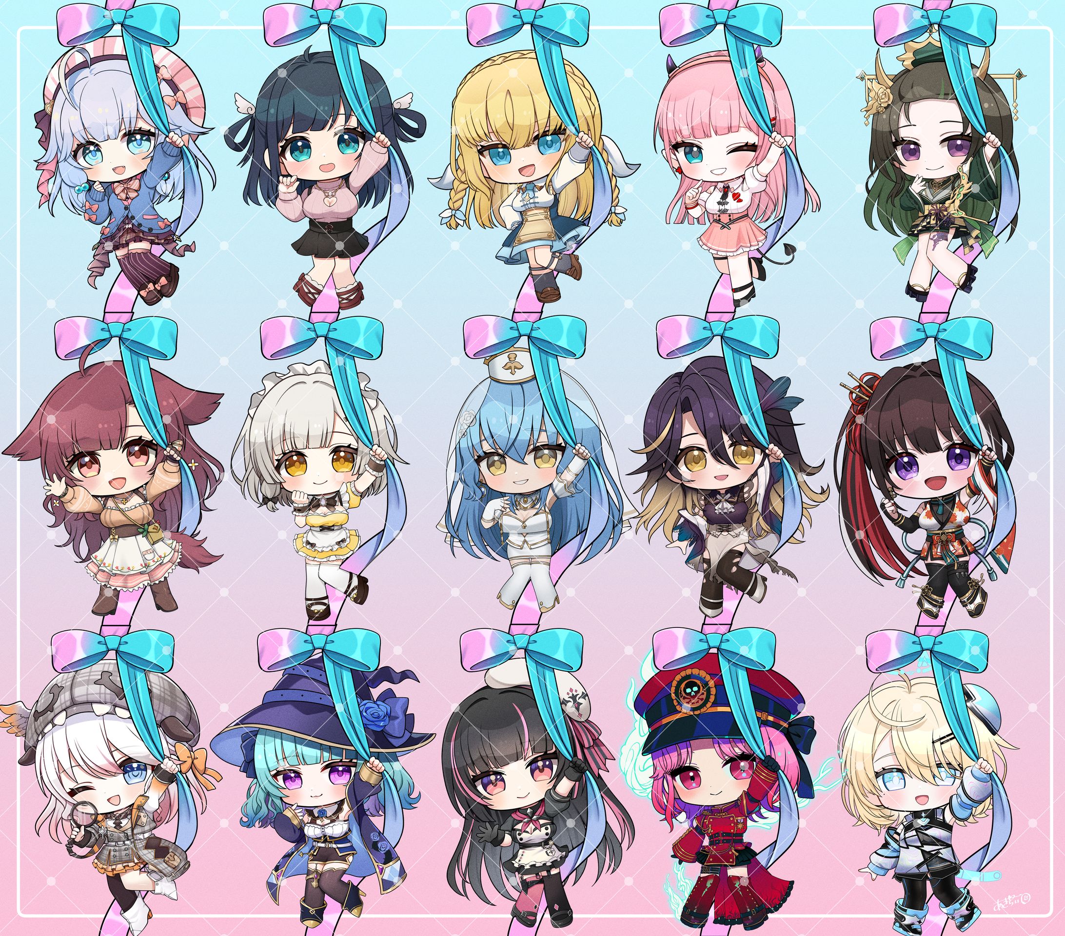 Production kawaii様のタレント様/SDイラスト15点-1