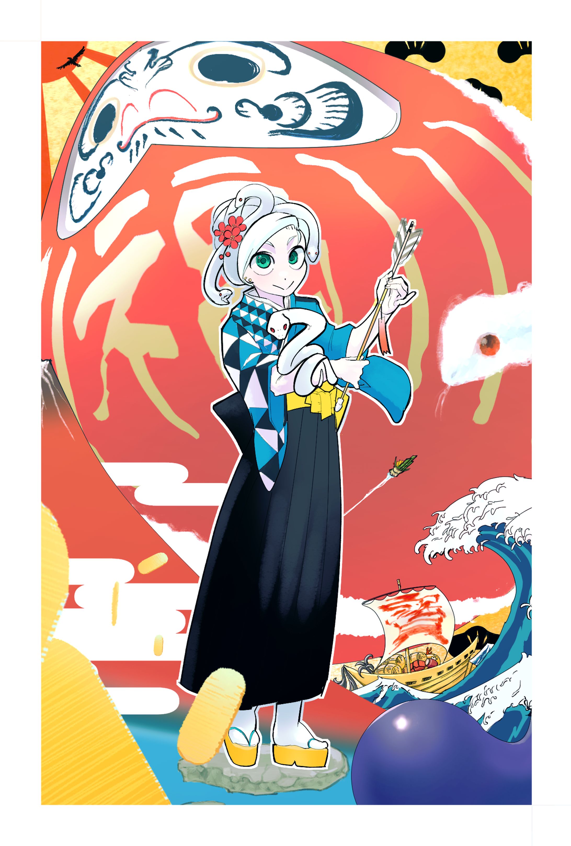 オリジナルイラスト　年賀状2025-1