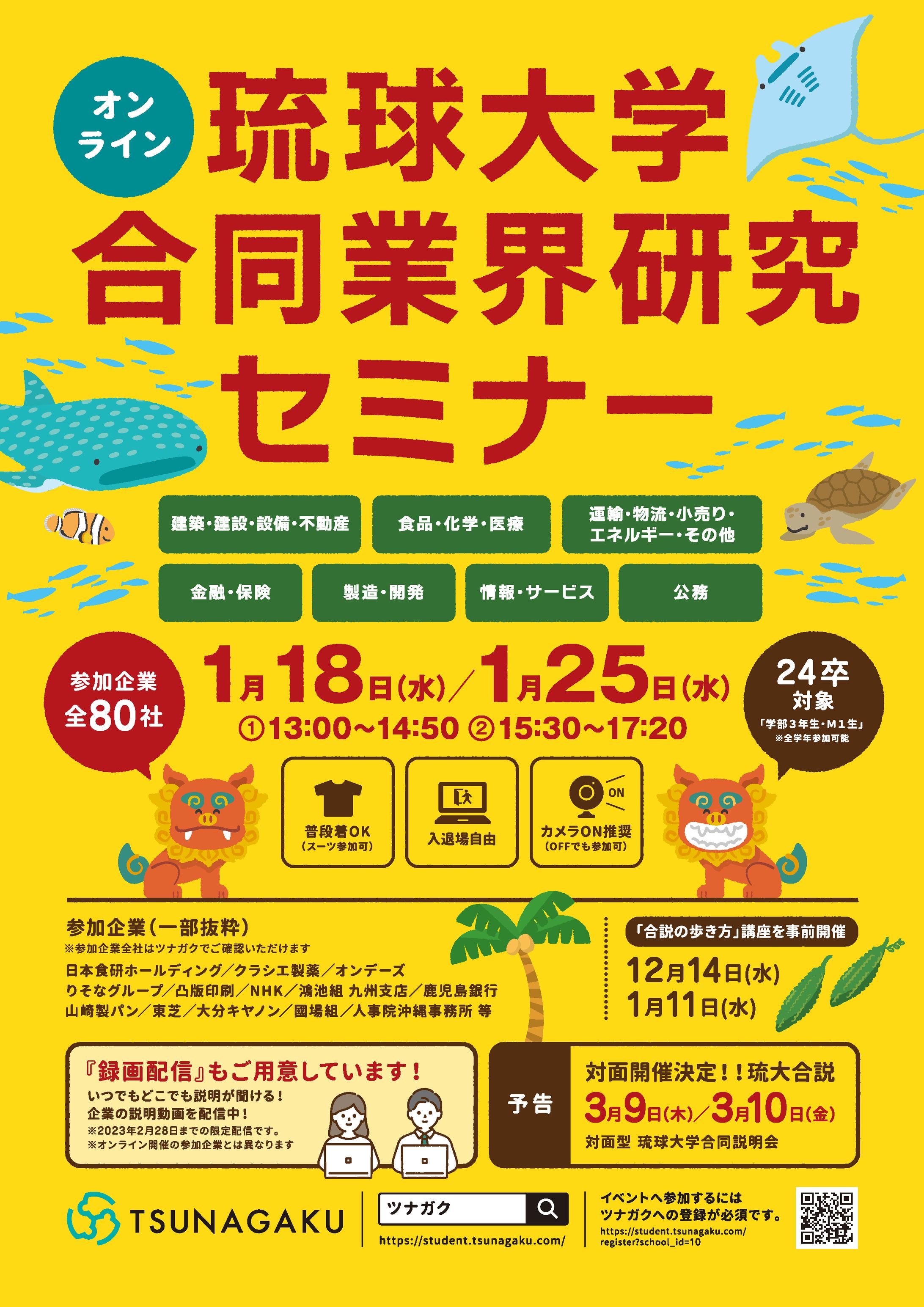 【印刷物】チラシ　琉球大学　学内合同企業説明会-1