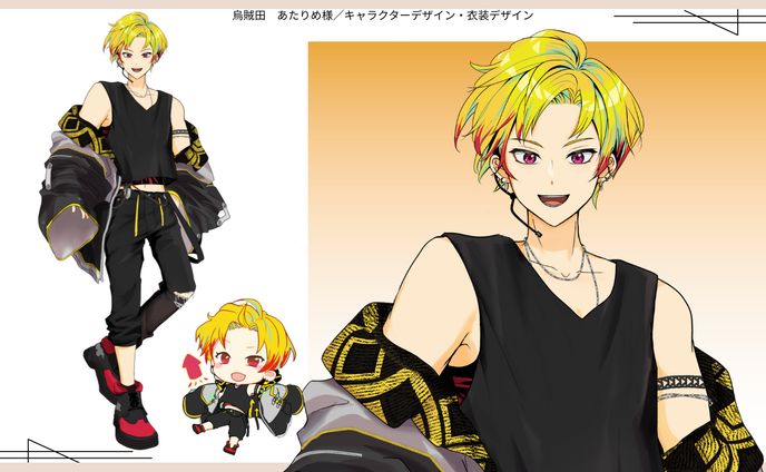 【お仕事】キャラクターデザイン_IRIAMライバー烏賊田あたりめ様