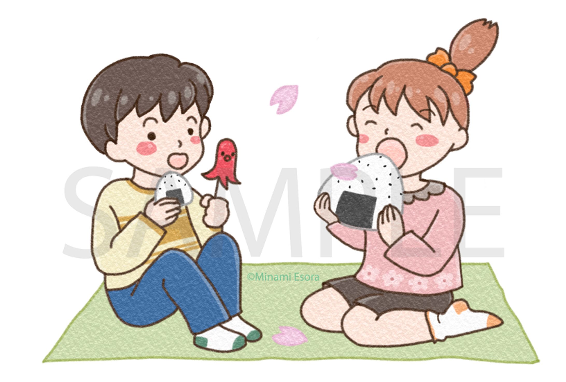 カット絵（子供/春夏秋冬）-1