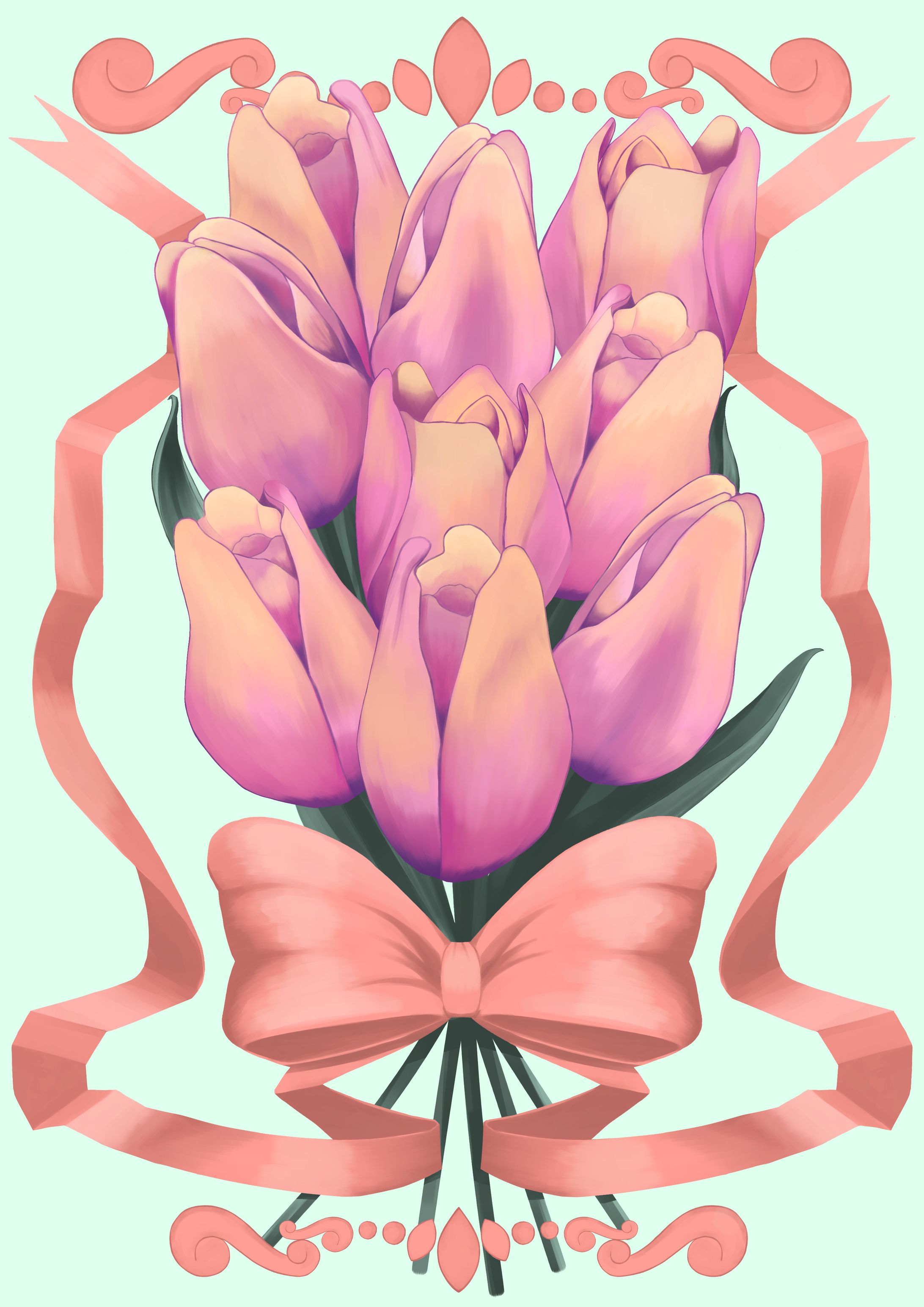 nine tulips-1
