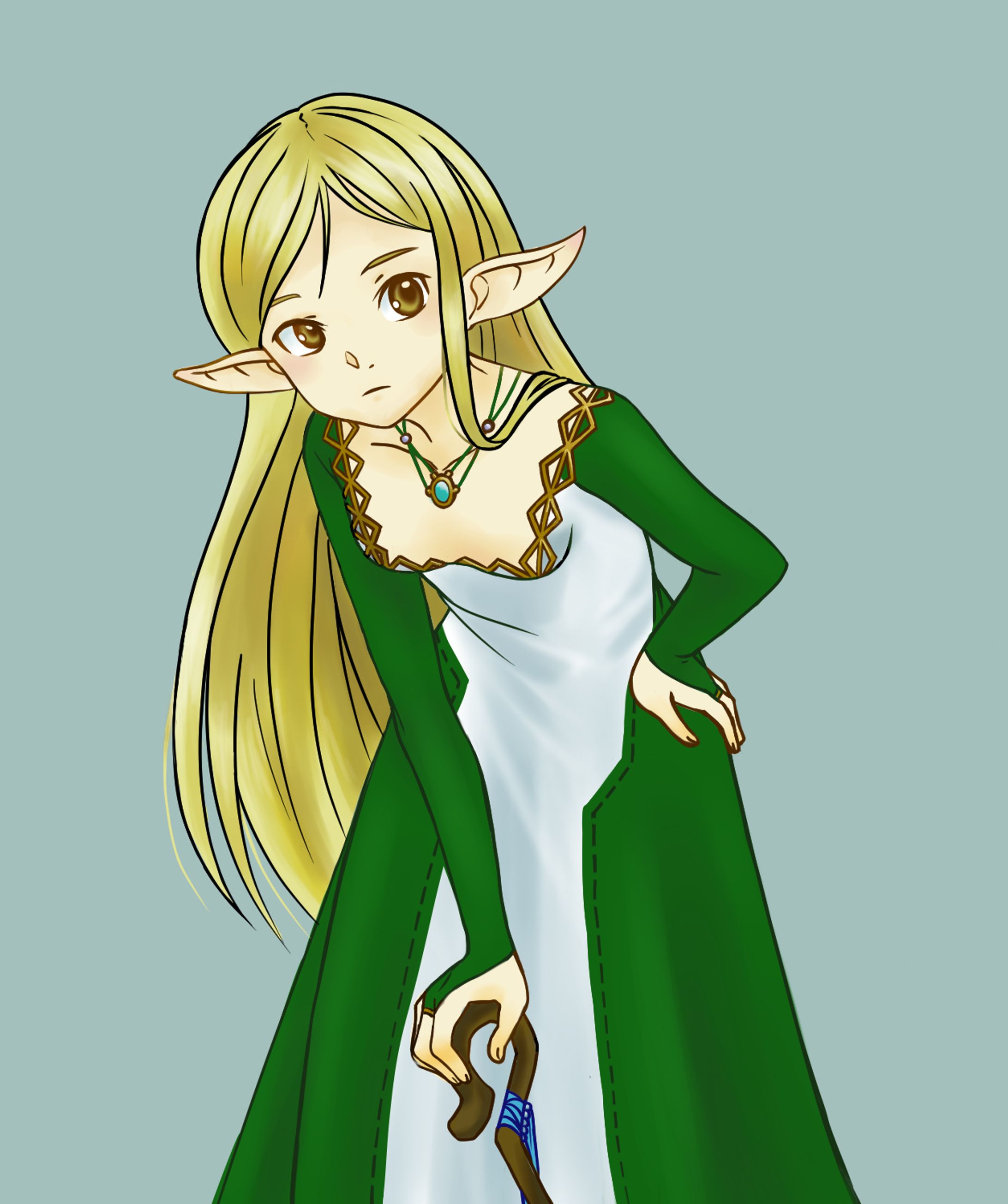 オリジナル　エルフの女の子-1