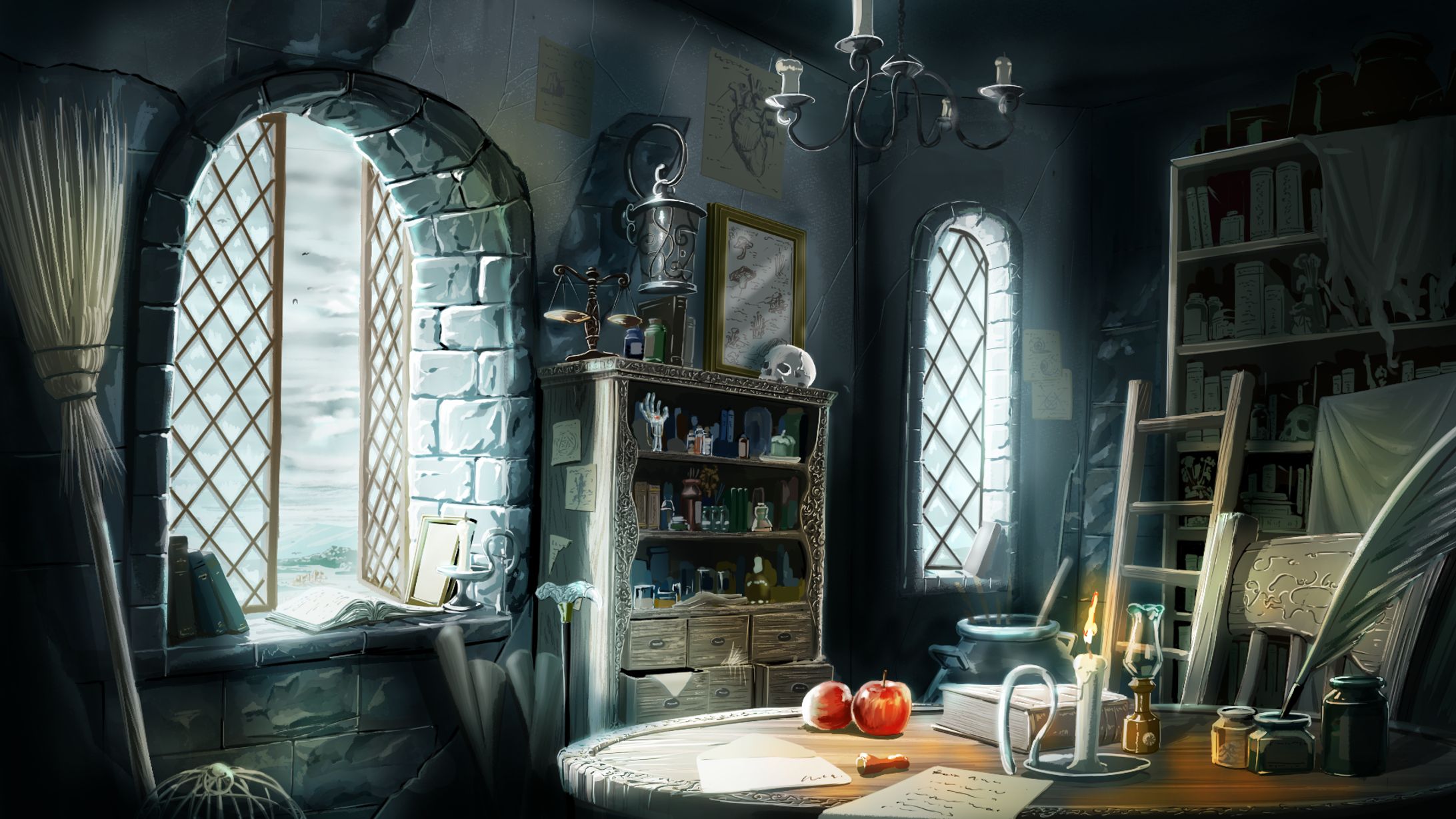 【イラスト】「魔法使いの部屋」-1