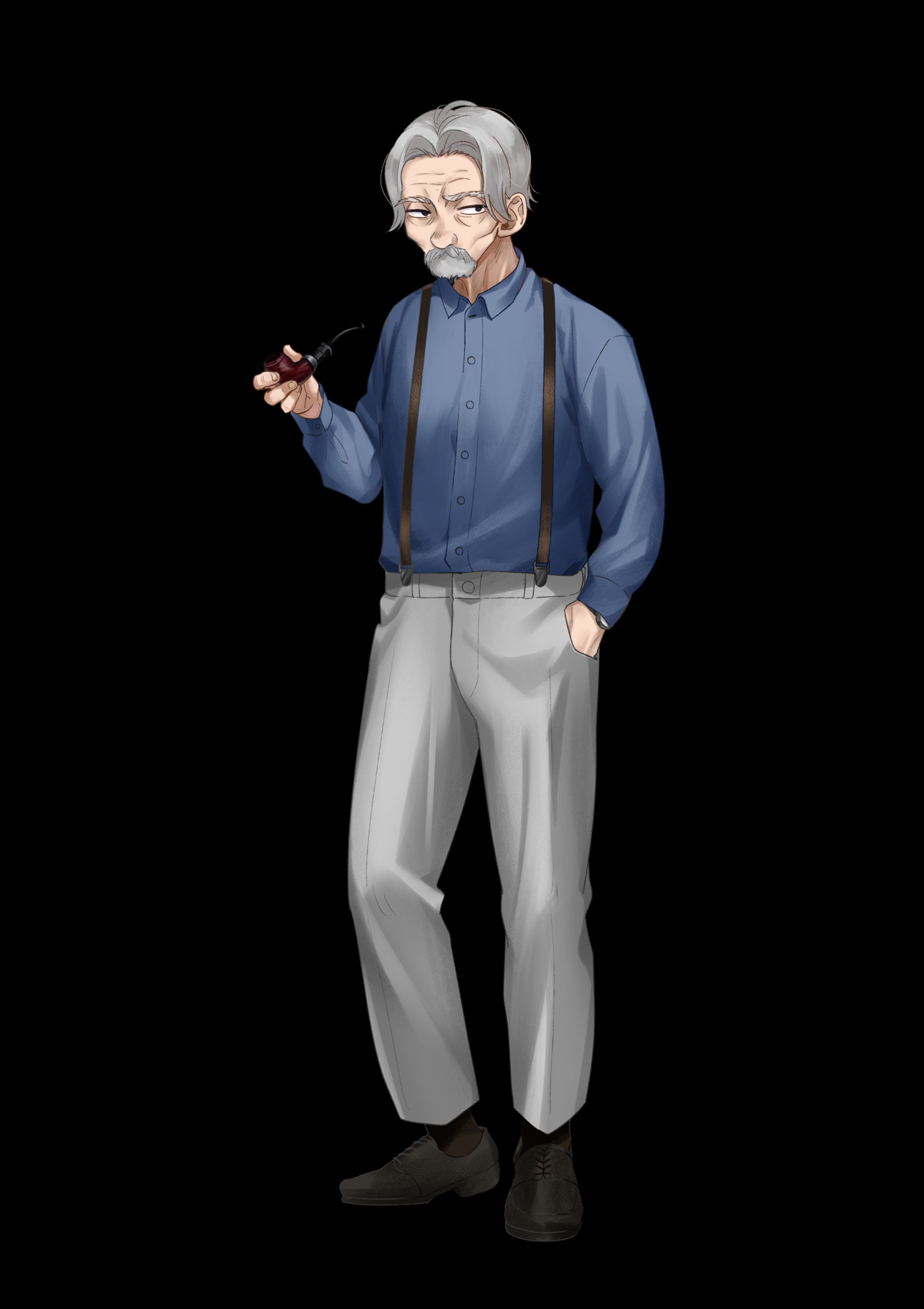 男性・老人立ち絵-1