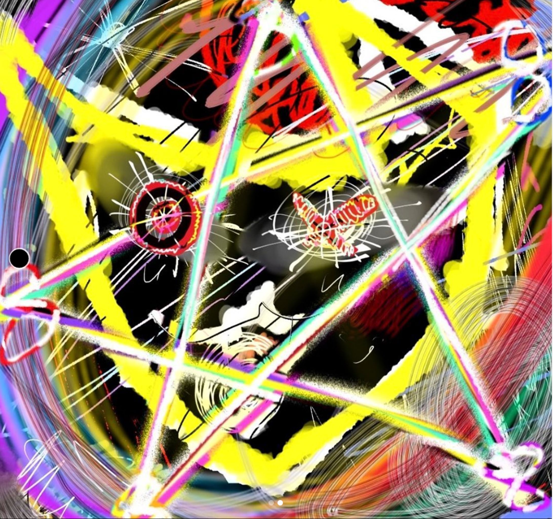 cat VS star　幻想画-1