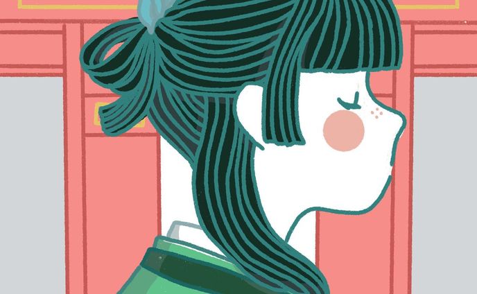 イラストレーション、ショートヘア