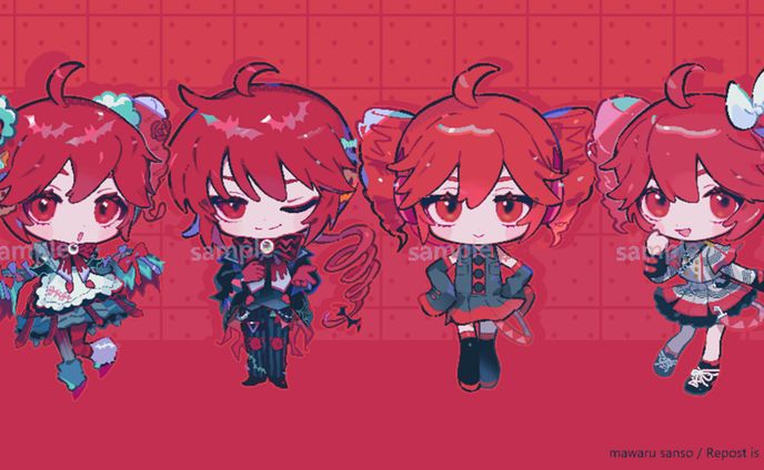 『重音テト POP UP SHOP in AKIBA FAN CUBE』ちびキャライラスト