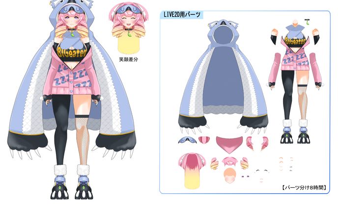 オリジナルVtuber【クッテ・ネル】LIVE2Dパーツ