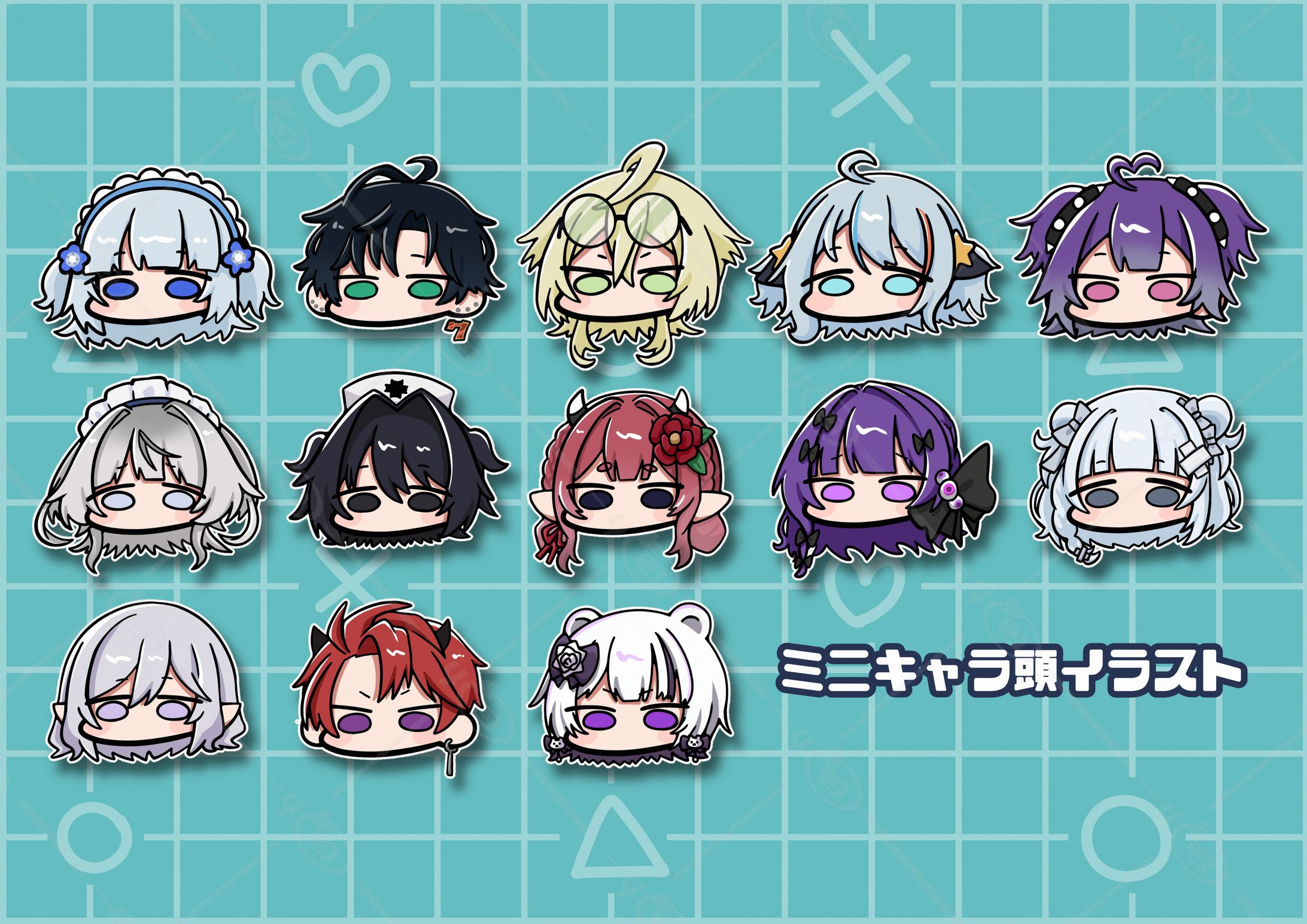 【依頼品】ミニキャラ『あたま』イラスト-1