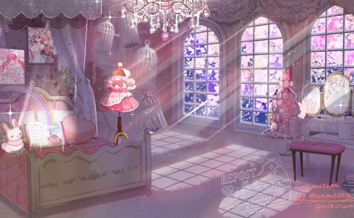 姫野美桜様　Youtube用 配信背景イラスト 