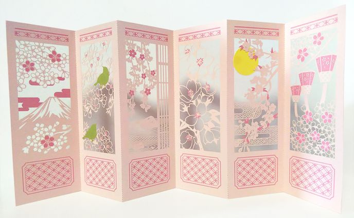 レーザーカット　さくらカード