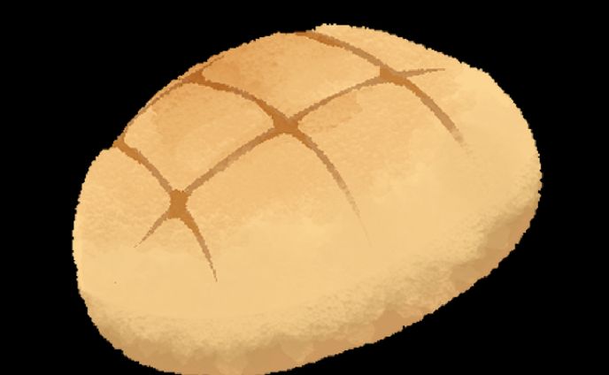 パン　素材用イラスト