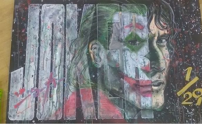 映画「JOKER」宣伝用黒板アート
