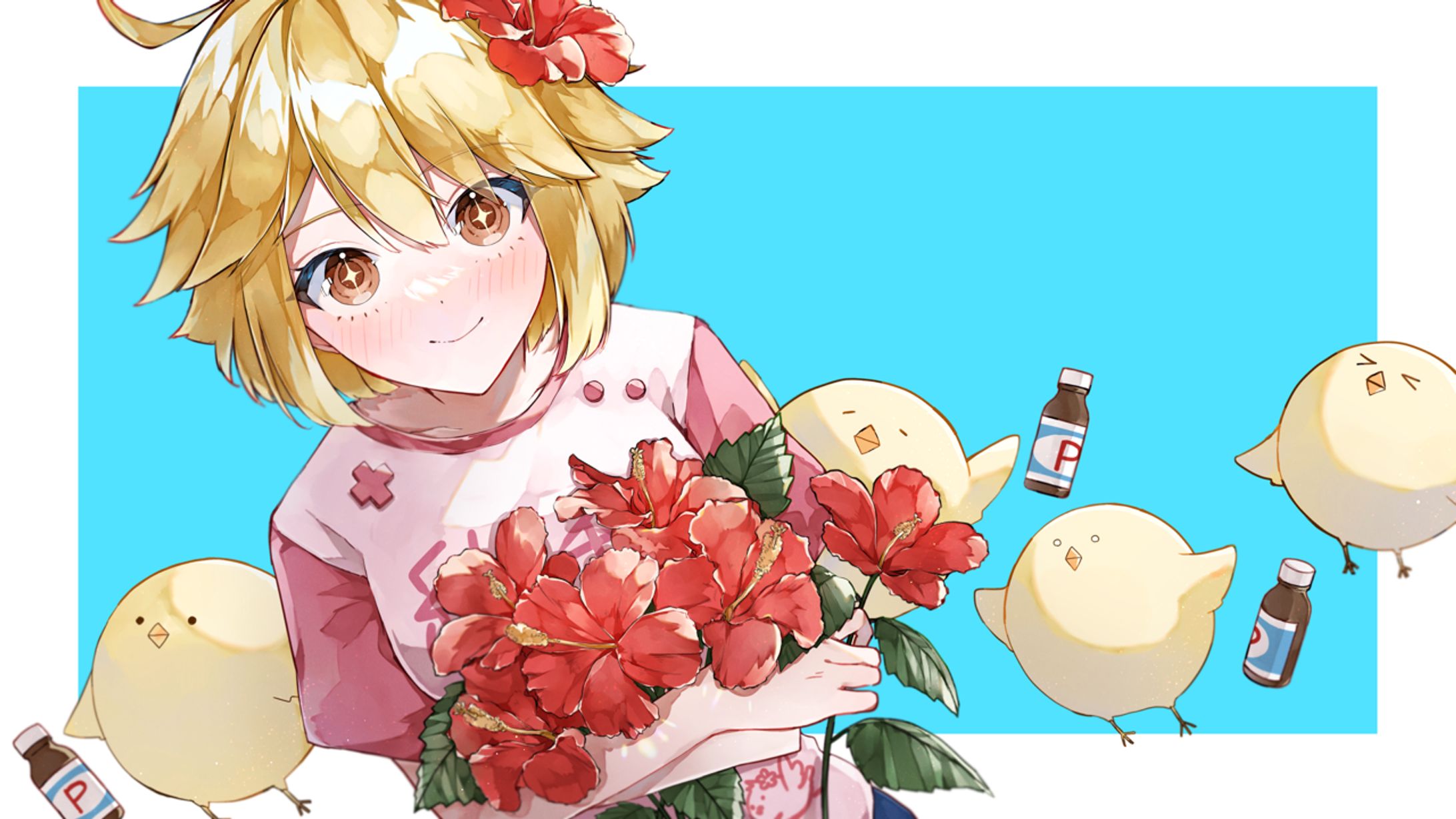 ぴよぴよぴよこ様 お誕生日イラスト-1