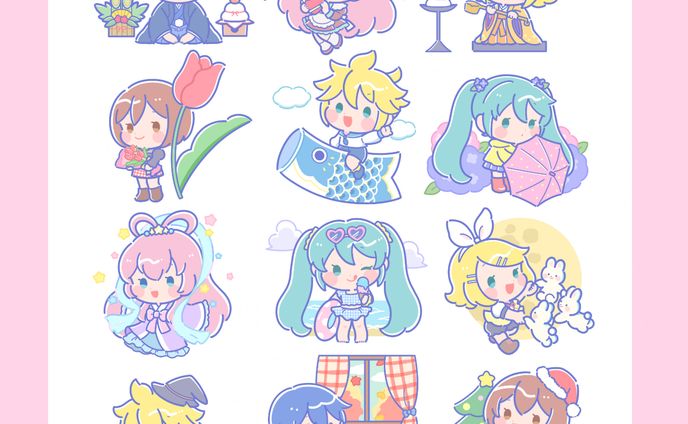 エンスカイ様 初音ミク 2024年カレンダー　イラスト