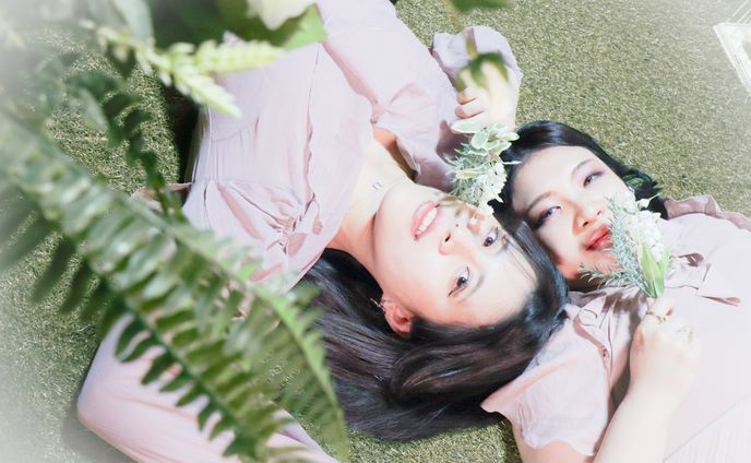 窪田夏帰＆氷丘朱理　ペアポートレート