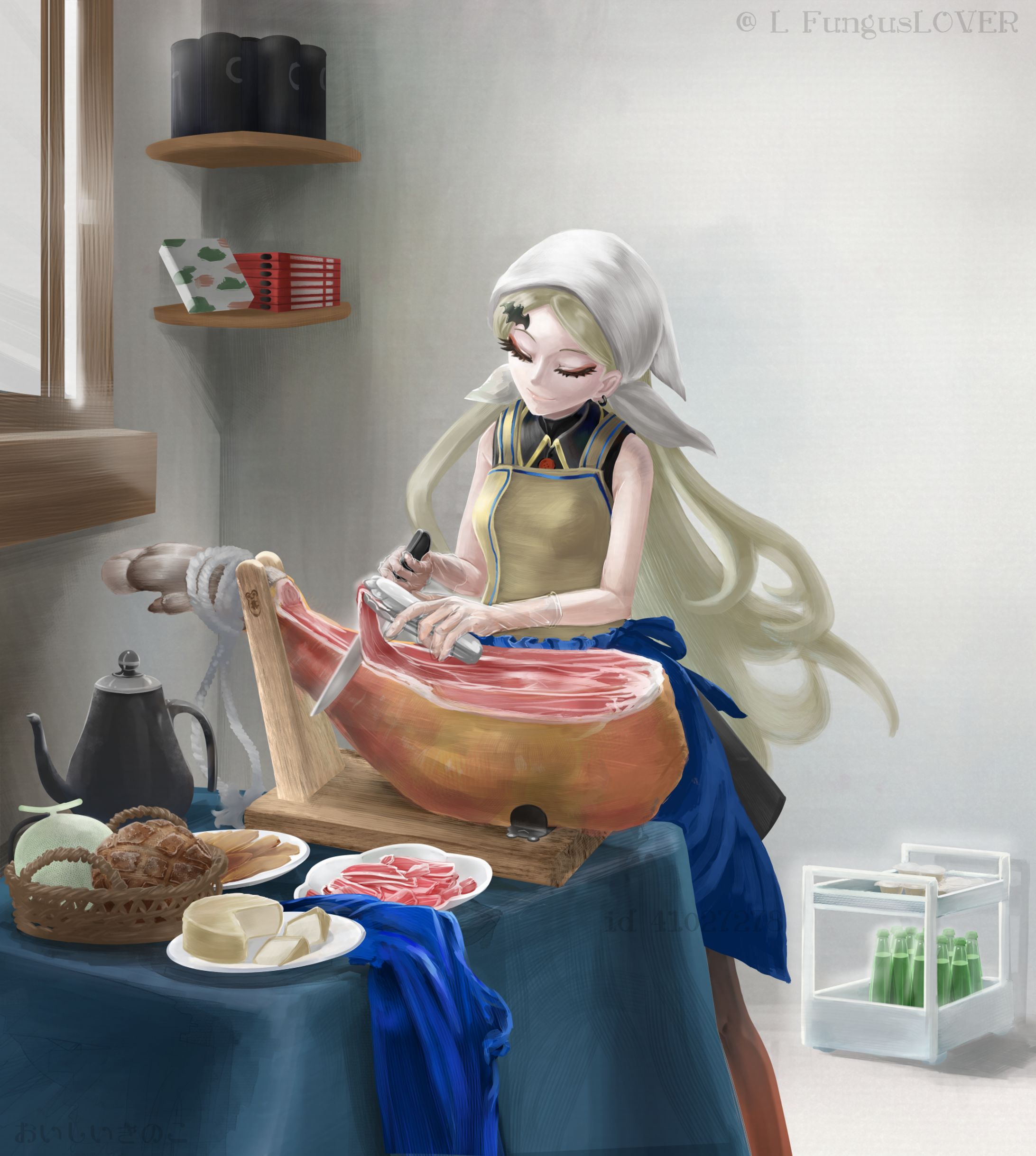 ファンアート：原木を削ぐあるじ-1