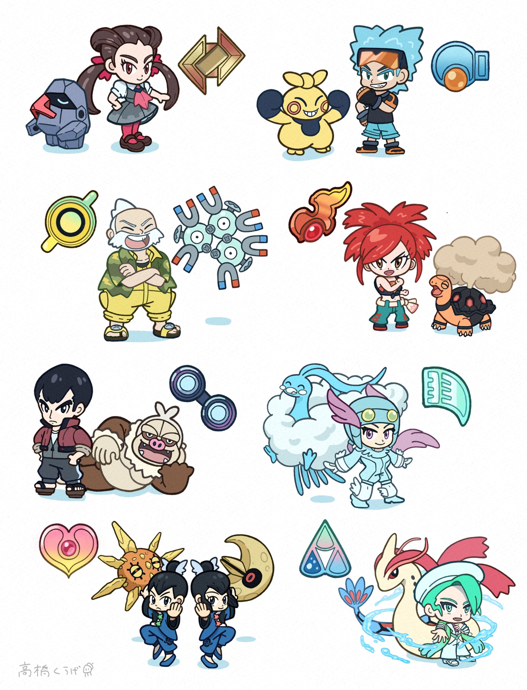 ジムリーダーたち(ポケモンファンアート)-1