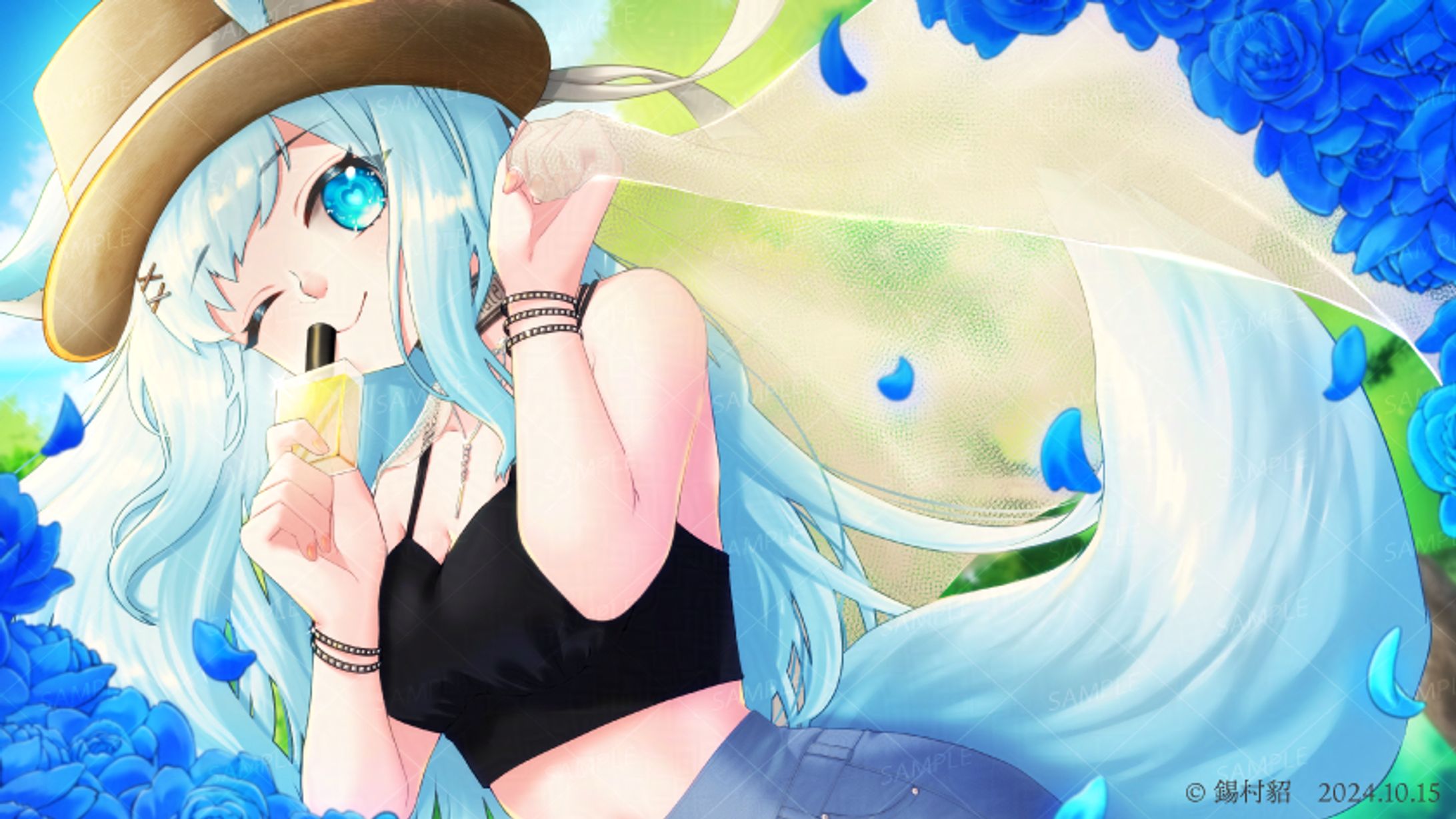 海月まよ様 香水販促イラスト-1