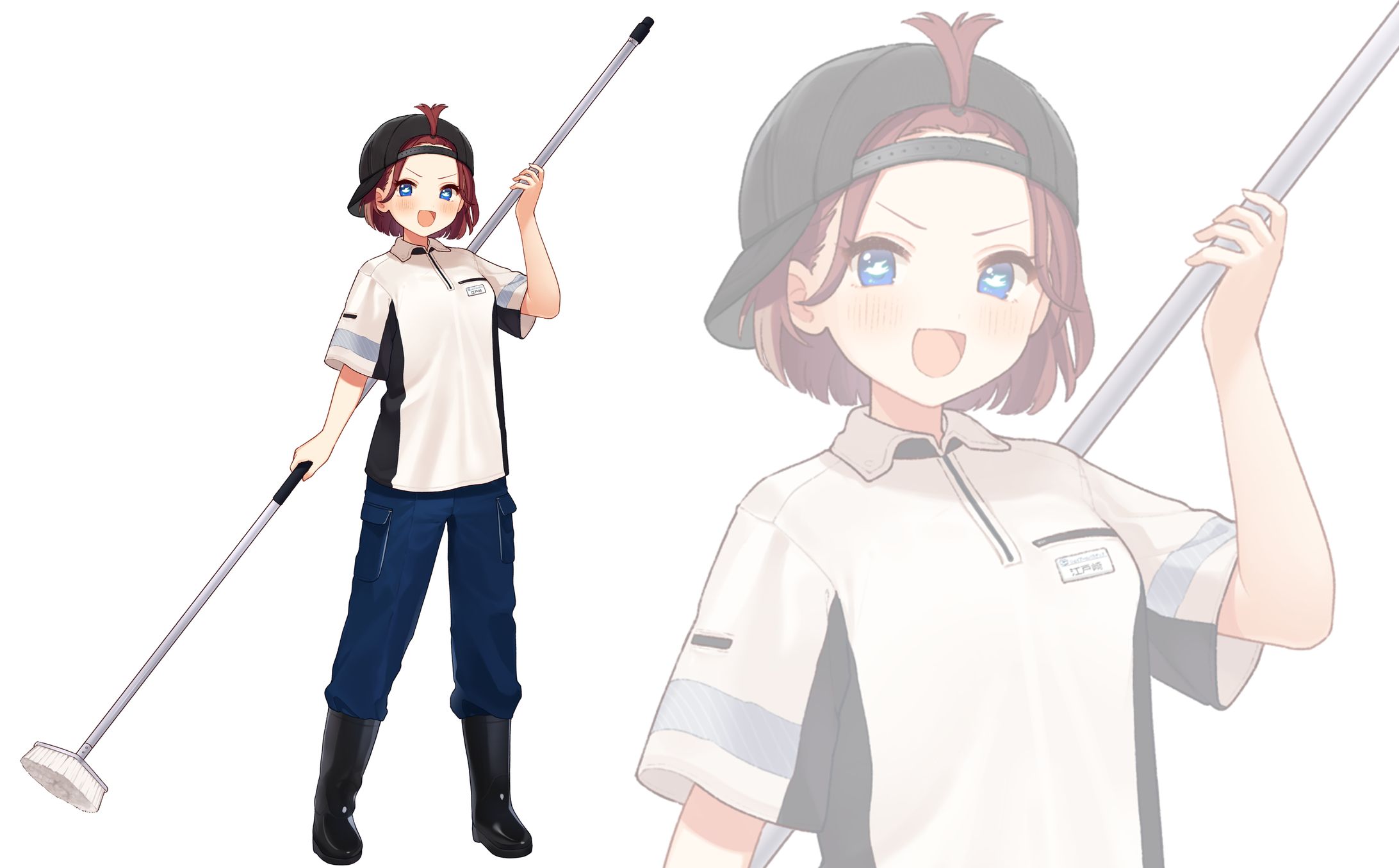 [ジェイアールバステック株式会社　非公式キャラクター]江戸崎かすみ　キャラクターデザイン、立ち絵-1