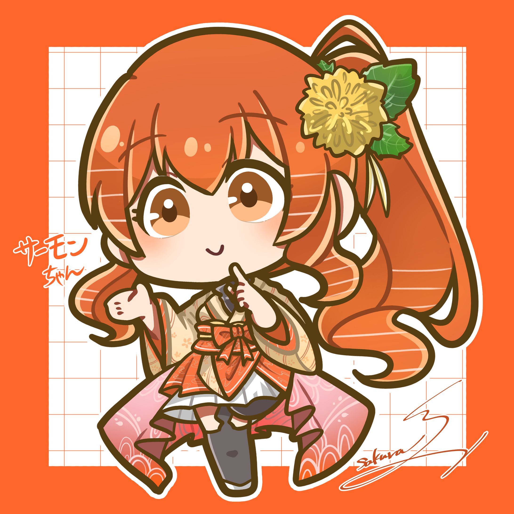 【創作】お寿司擬人化（サーモン）-1