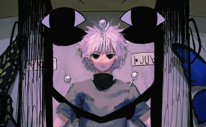 Captured 
#hxh #hxhfanart #hunterxhunter #kirua #ilumi #art #artwork #ハンターハンター #キルア #イルミ #イラスト