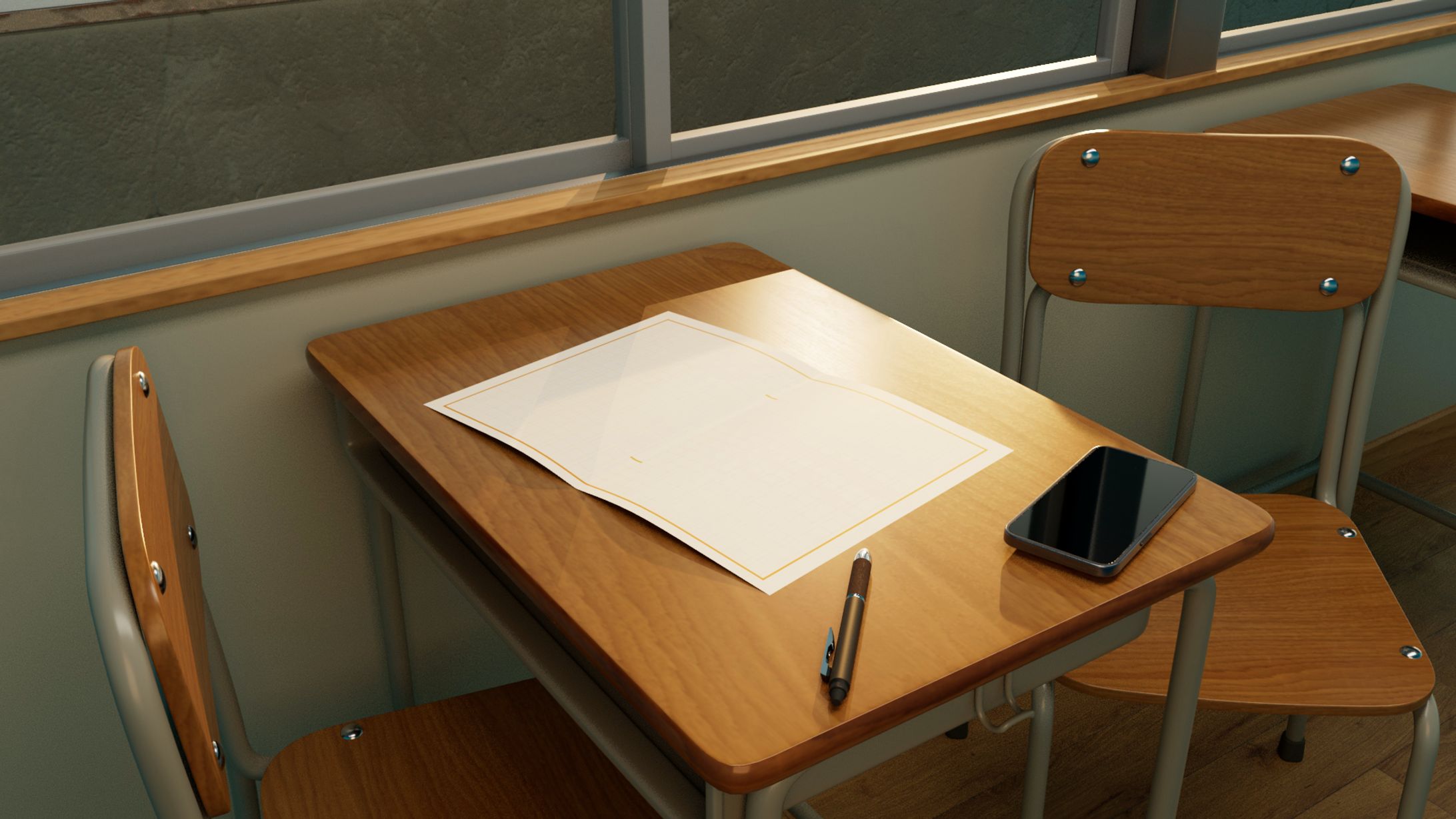 学校の机-1