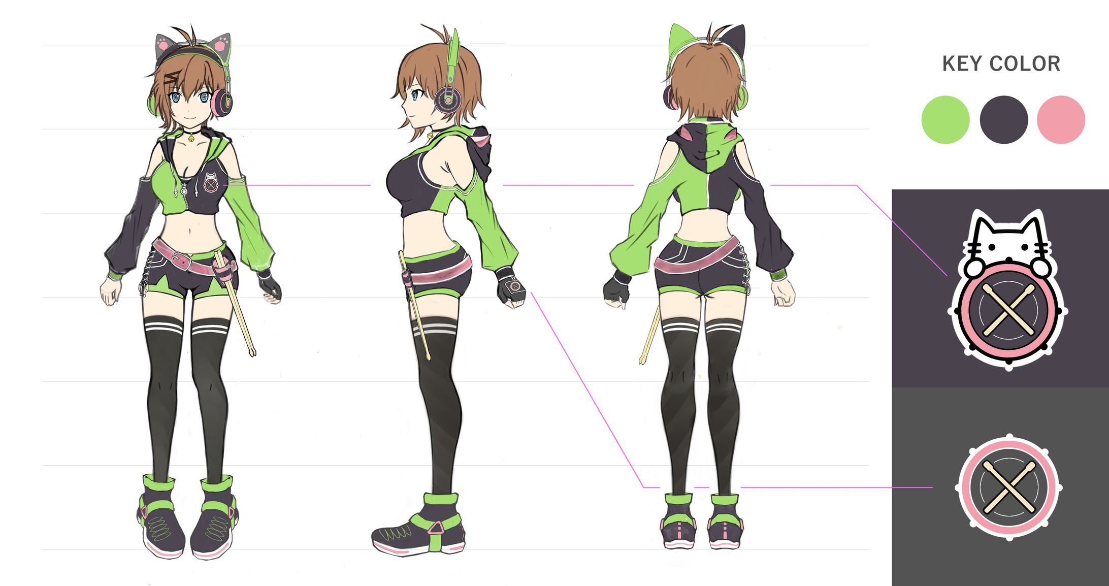 【イラスト】Vtuber - そらしどりむキャラクターデザイン-1