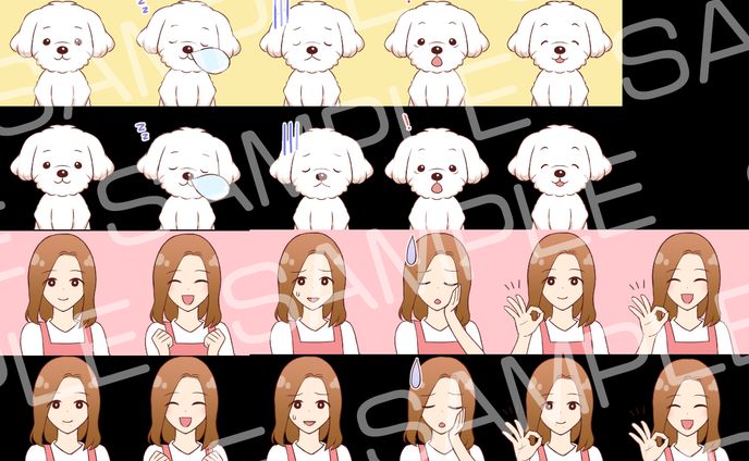 【コンペ採用】犬と女性のアイコン