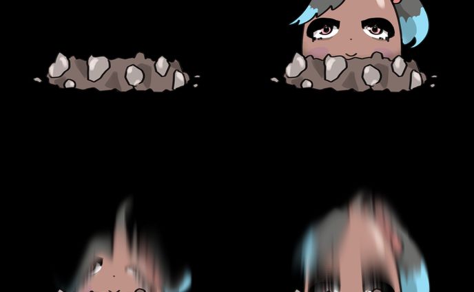 奇妙なもぐらが出現するgif