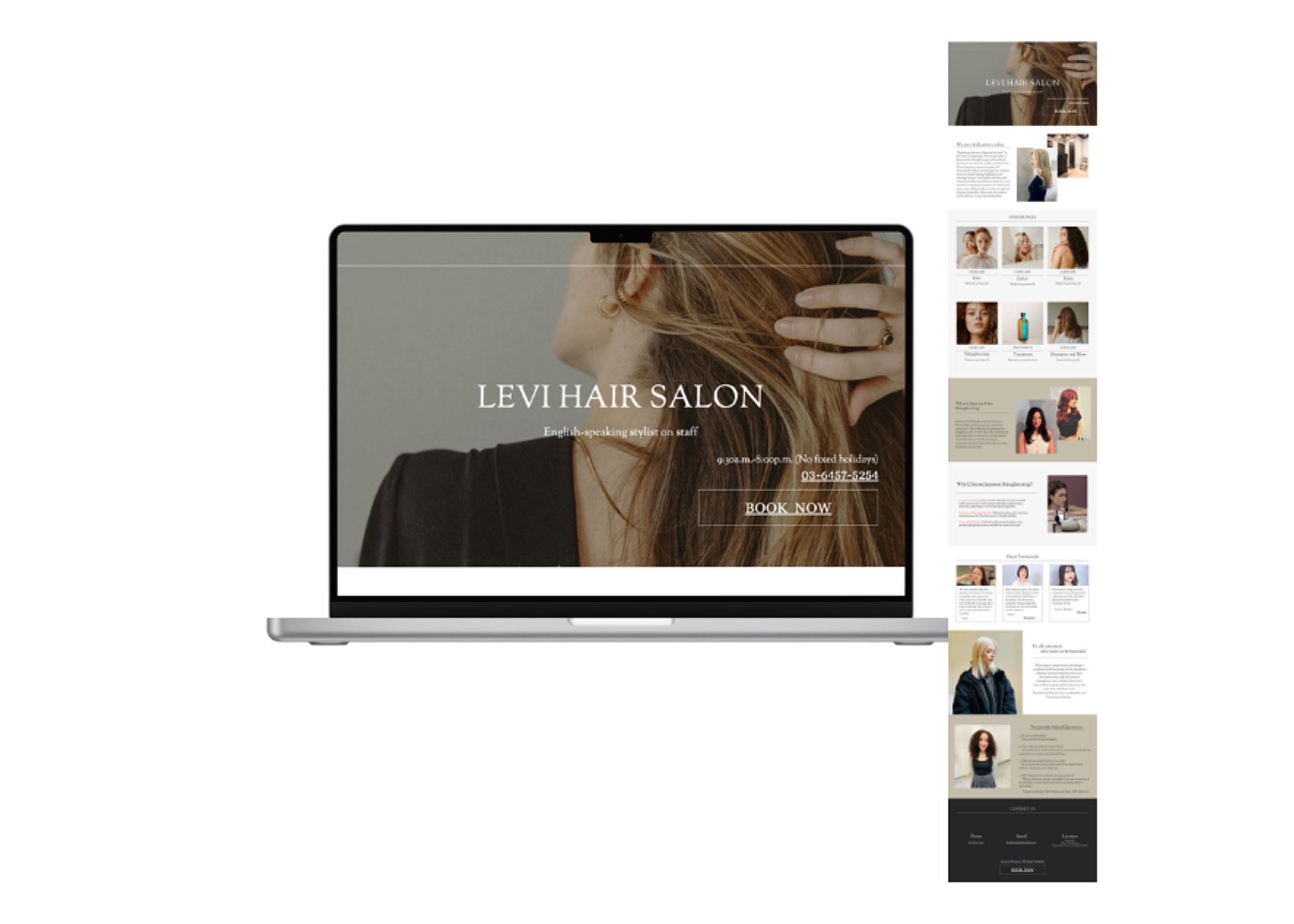 Hair salonのサイトLP-1