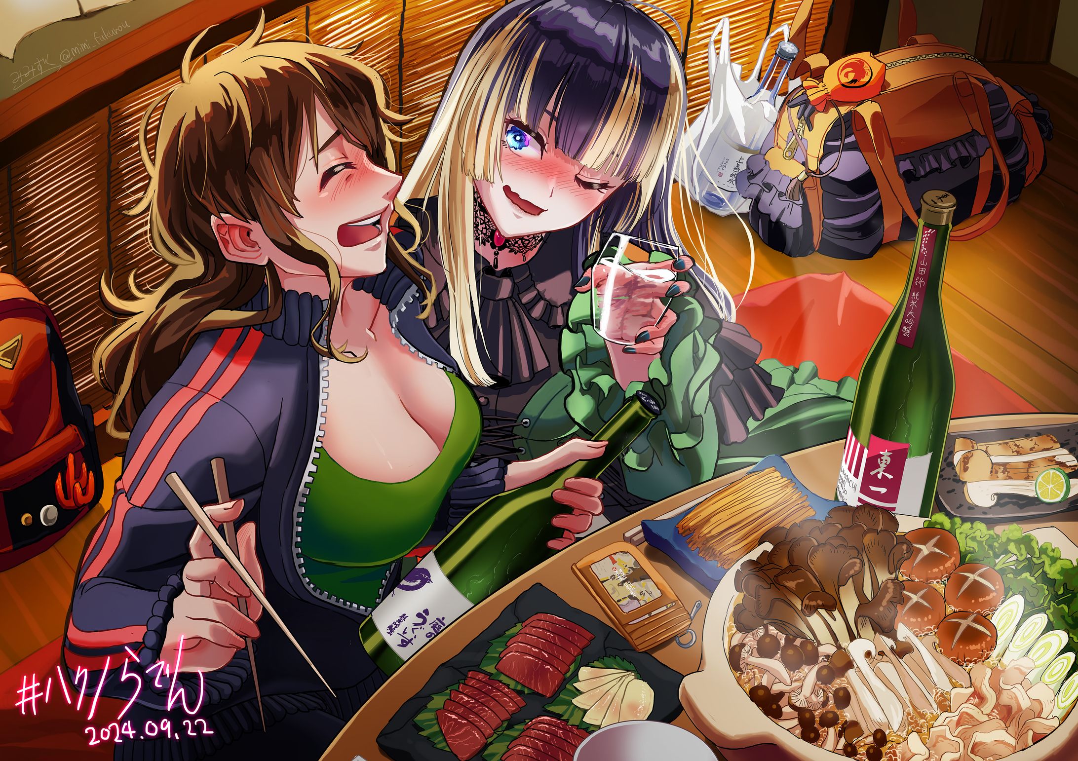 VTuber_今酒ハクノFA_ハクノらでん禁断の二次会絵！-1