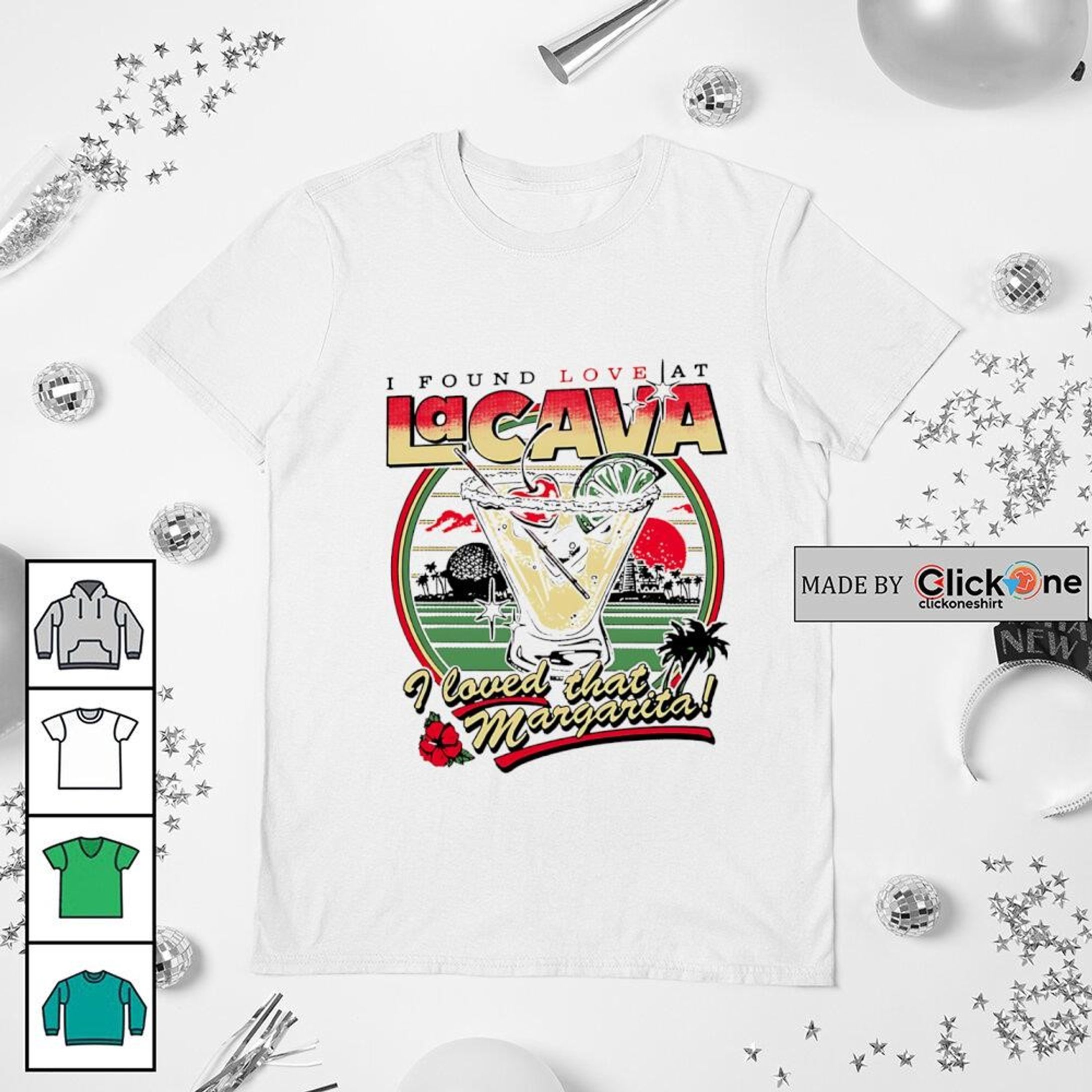 Found Love Over Margaritas – Cocktail Culture Graphic Tee-1