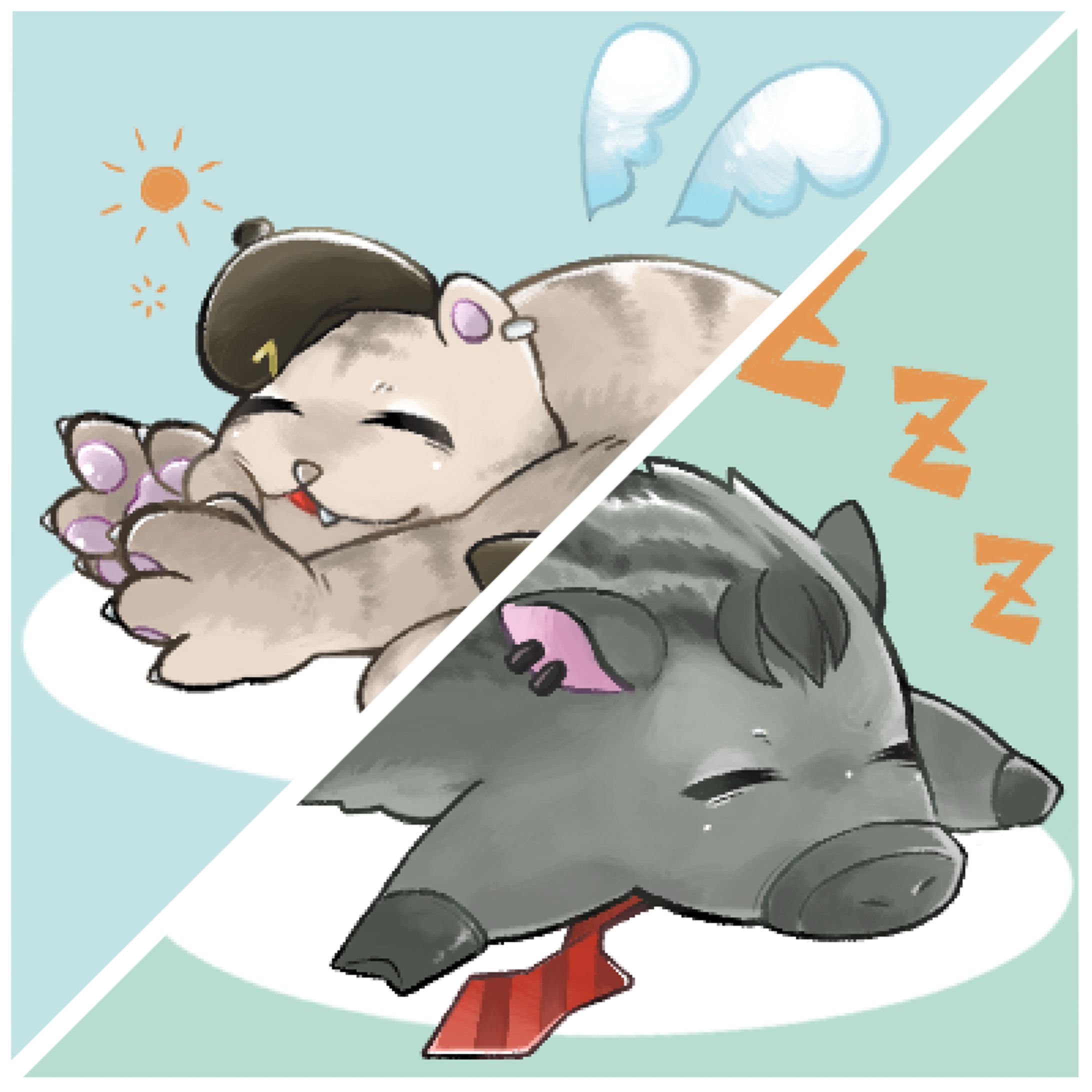 【依頼実績】動物SDイラスト-1
