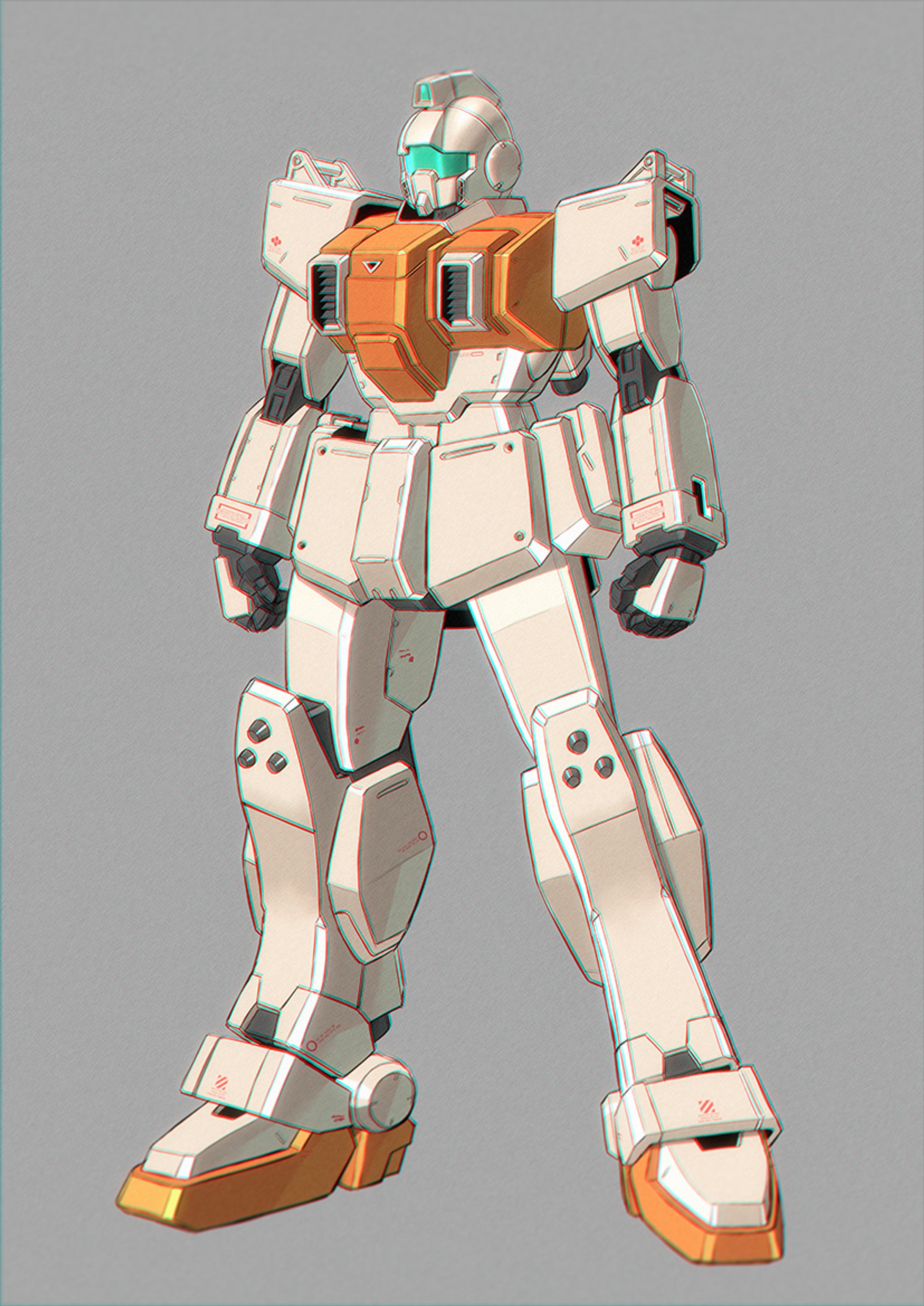 趣味で描いた陸戦型ジム-1