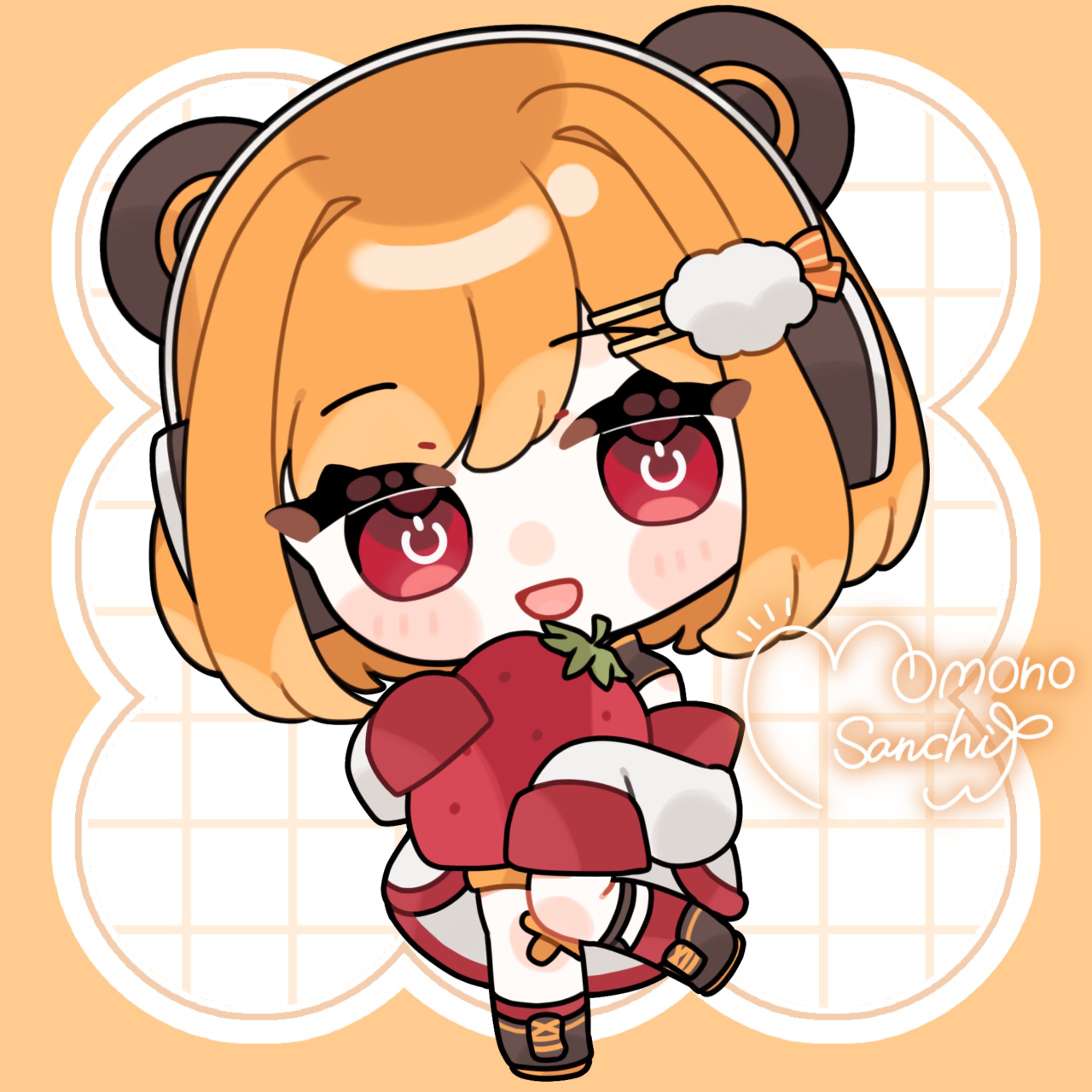 昼間るま様いちごの国ゾーナコラボイラスト-1