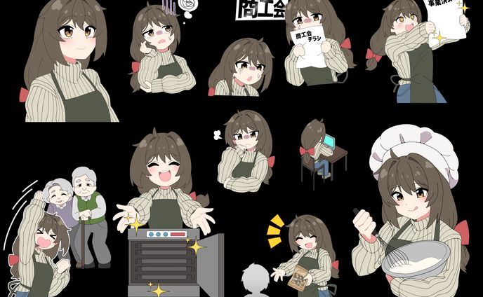 【実績】広島安佐商工会キャラデザ＆漫画形式イラスト制作