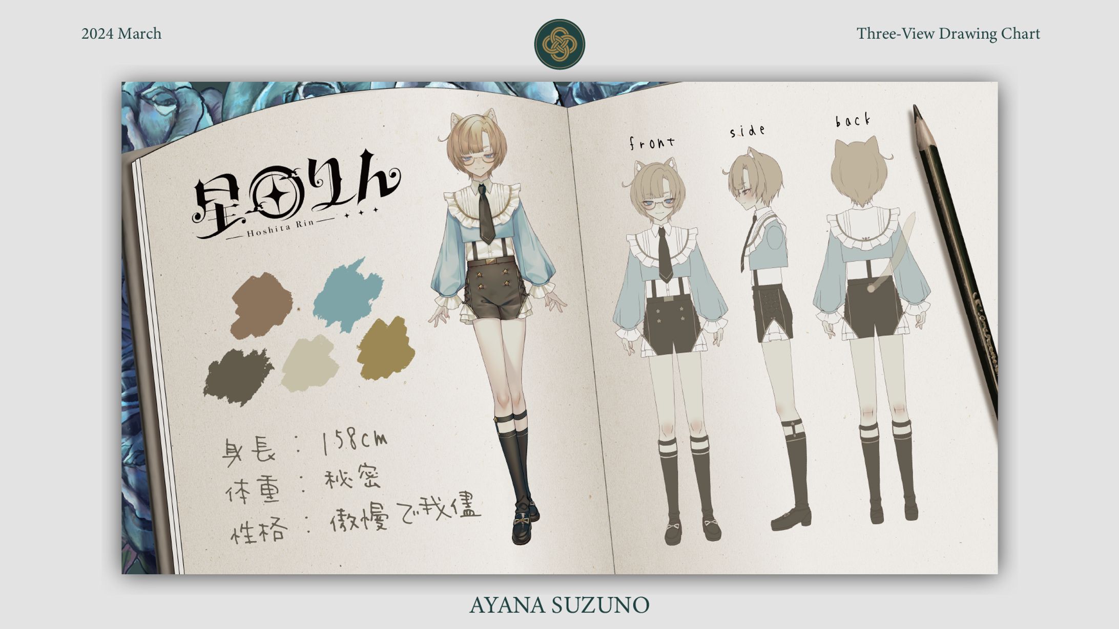 THREE VIEW DRAWING CHART : 星田りん-1