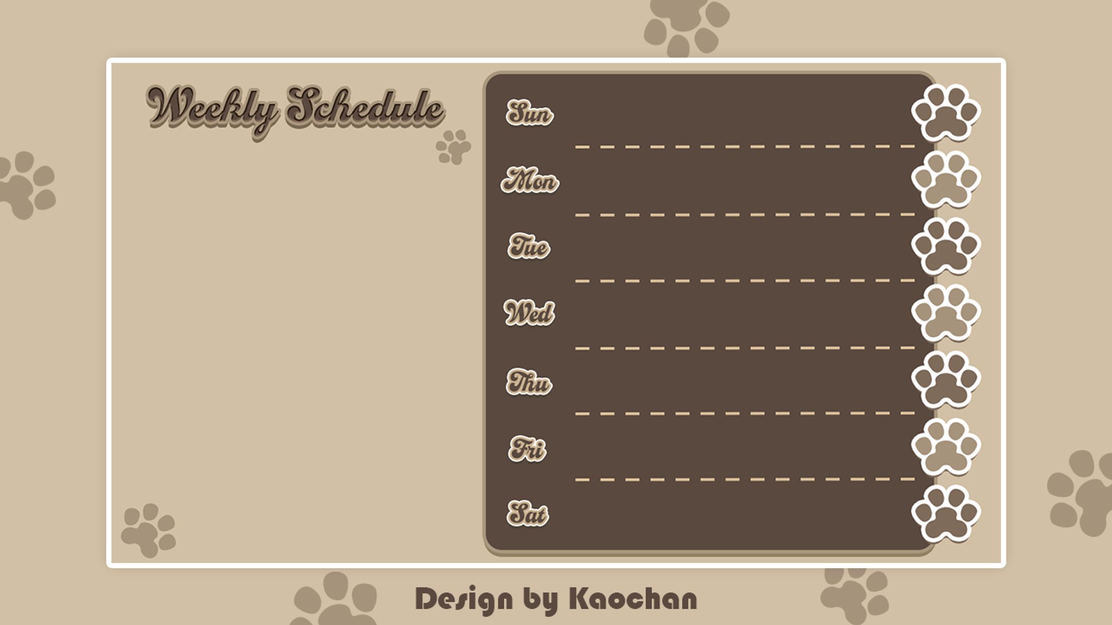 スケジュールDesign /犬-1