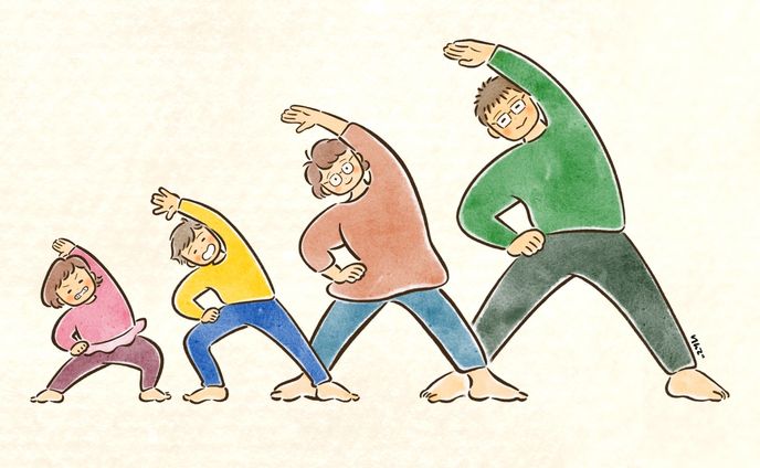 前向きに健康に｜イラストレーション