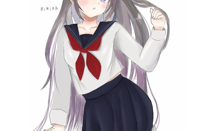 【original illustration】
“This sailor suit suits me, right?”
「セーラー服似合ってるよね？」

使用したアプリは#ibispaint と#clipstudiopaint  です‪ ·͜·♡‬
セーラー服は初めて描いたのですが、プリーツスカートの影を描くのが難しかったですね✍️

今回勉強したのは「髪の塗り」と「肌の塗り」です！
髪の塗りについてはオーバーレイを20%くらいに不透明度を下げてピンクで髪に塗ってあげると透明感が出るような気がします。

肌の塗り方なんですけど、自分は肌にできる影なるものは茶色系だと思っていたんです。でも実際調べてみると、やや濃いめの橙色を塗るようです、、とんでもないミス！
乗算レイヤーにして、1影、2影と分けて塗るといいですよ！

私のInstagramでは、創作イラストを投稿しています。
この投稿がいいなと思ったら、ぜひ保存やフォローしてくださいね！

 
#illustration #originalartworks  #女の子イラスト創作  #いらすとぐらむ  #digitalartwork #セーラー服
