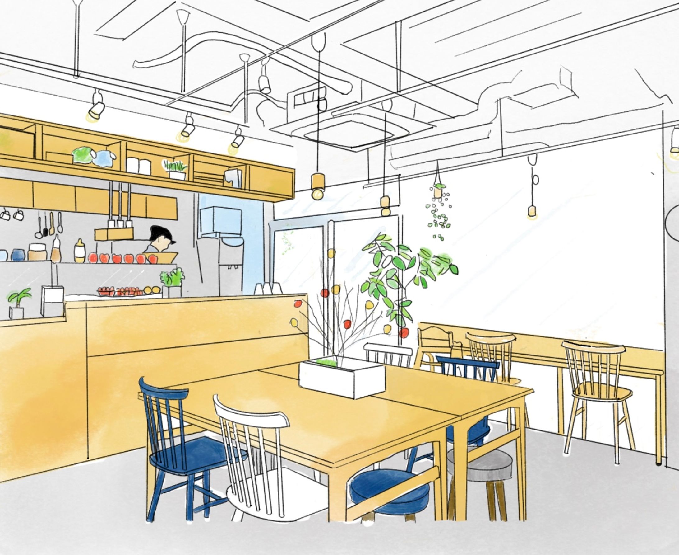 店舗デザインのイラスト-1