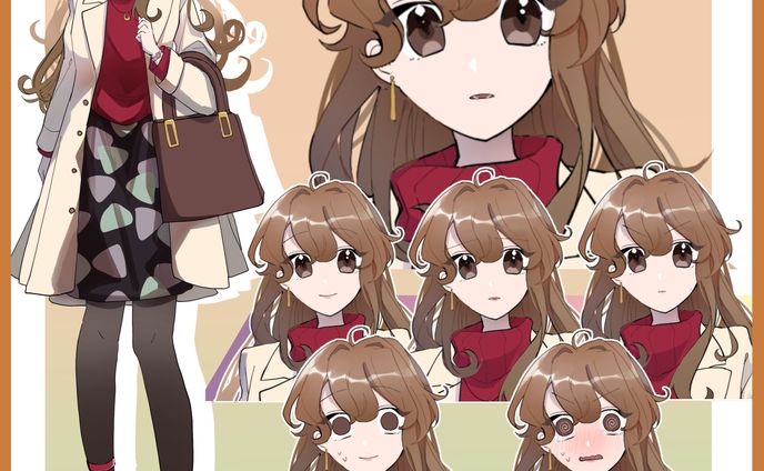 茶髪の女性