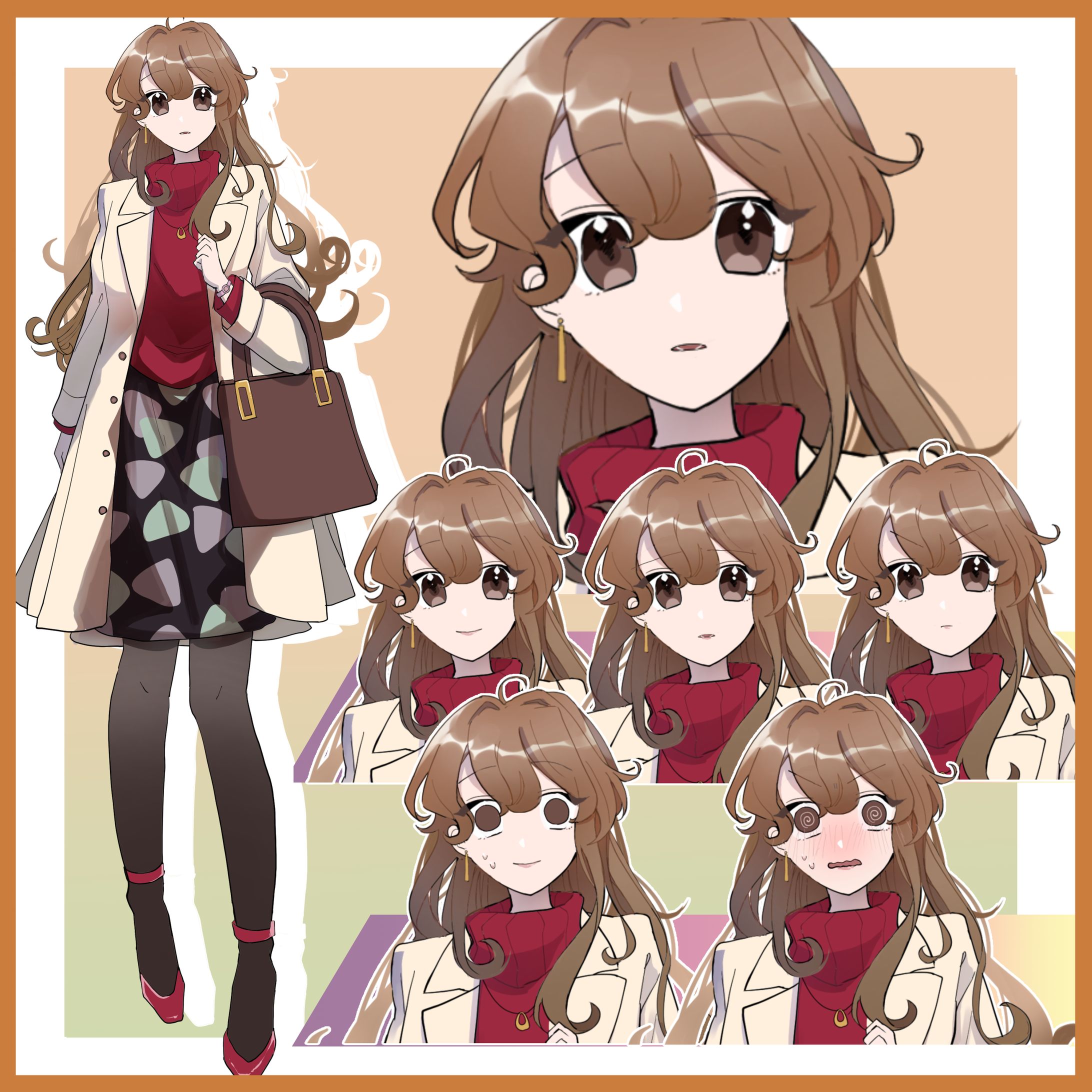 茶髪の女性-1