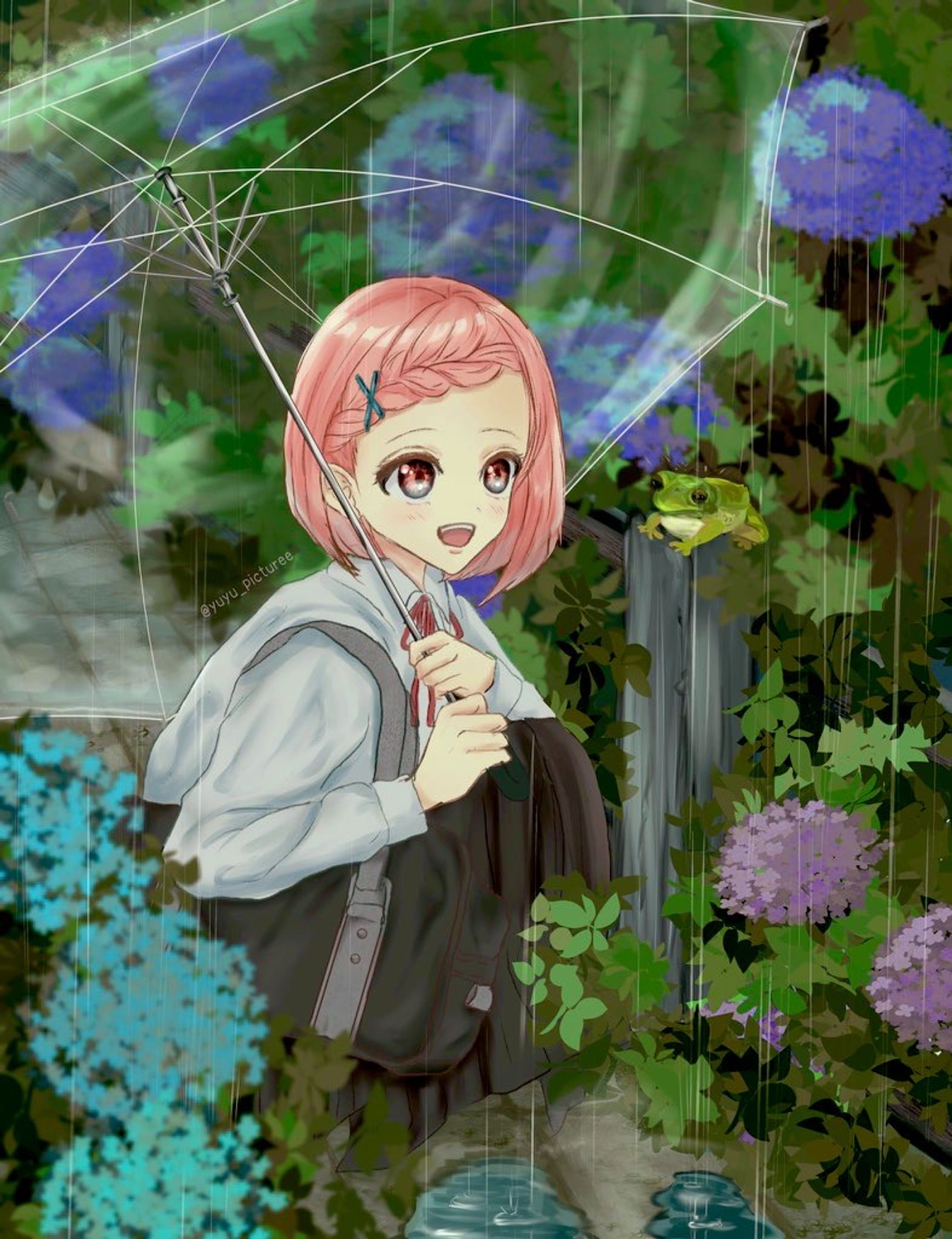 雨と女の子*☂︎*̣̩⋆̩-1