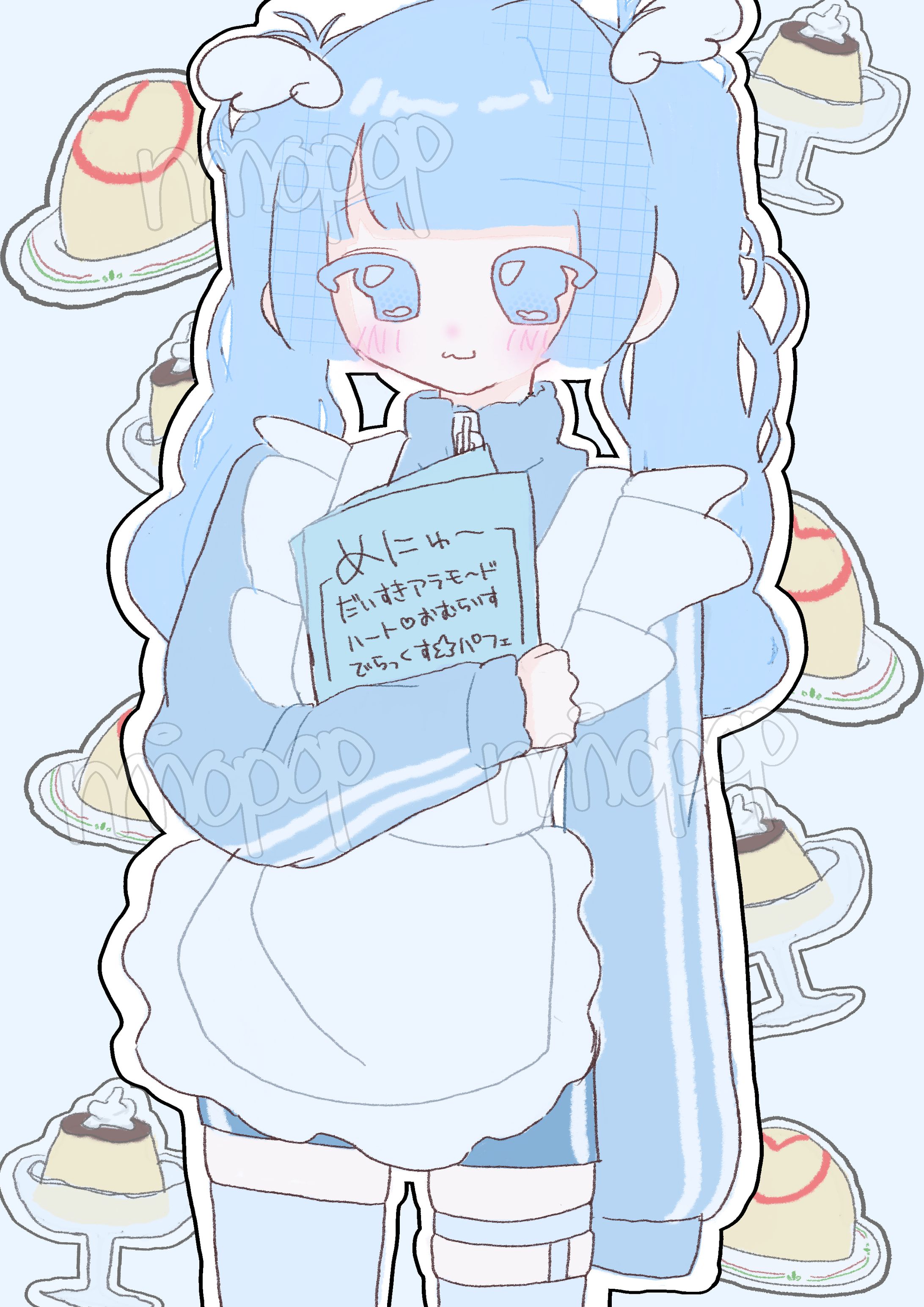 サンプル：みずいろジャージメイド໒꒱-1