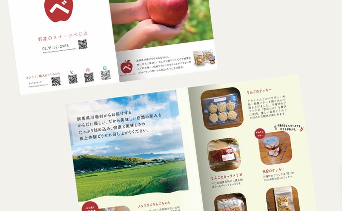 野菜のスイーツべじ太様　商品同梱の際のリーフレット