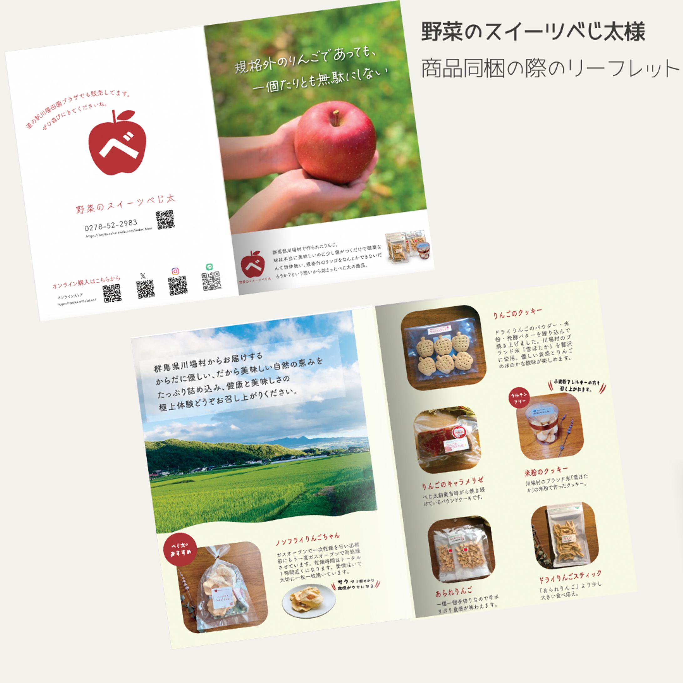 野菜のスイーツべじ太様　商品同梱の際のリーフレット-1