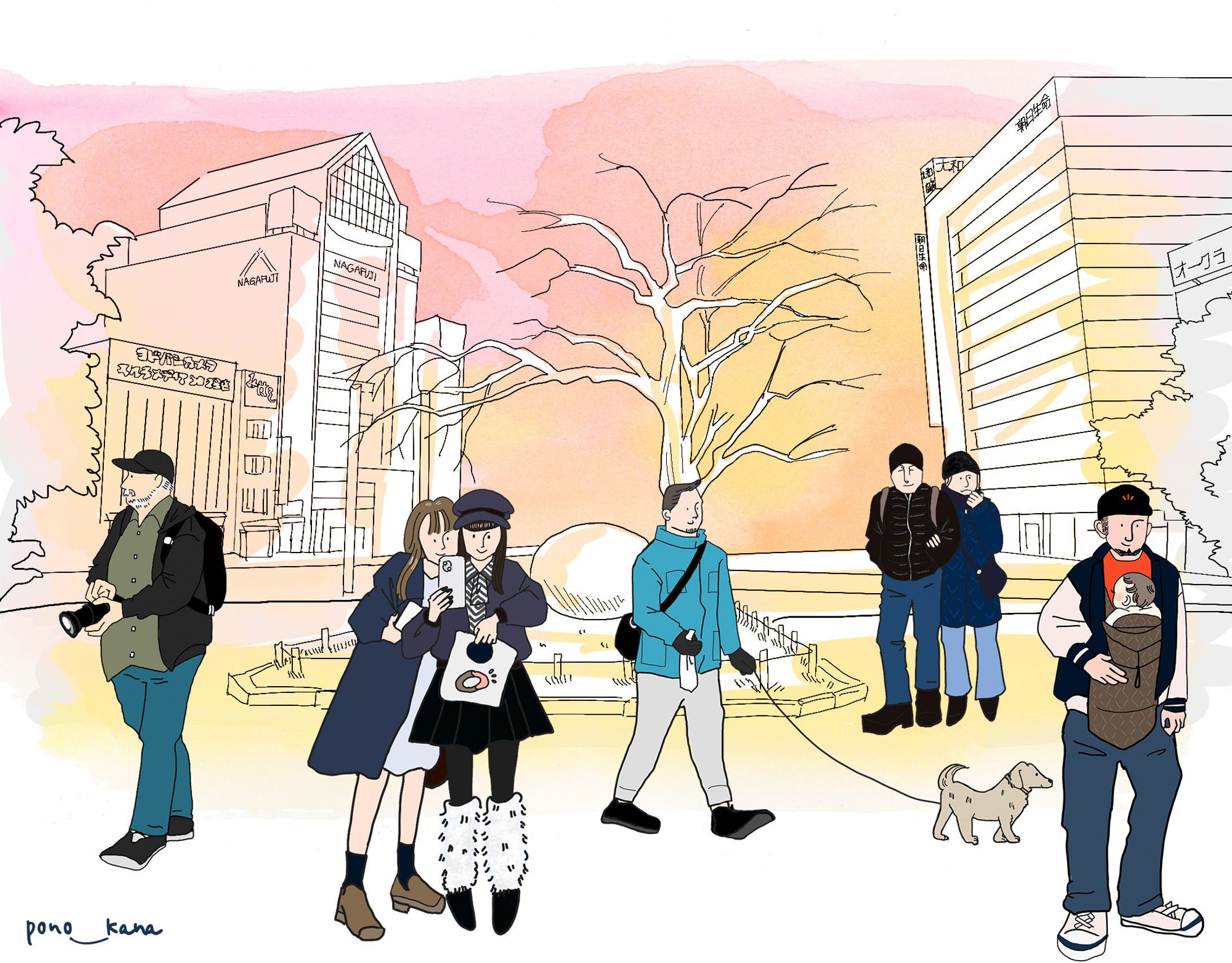 イラスト　群像-1